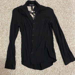 Gothic dress shirt with open back